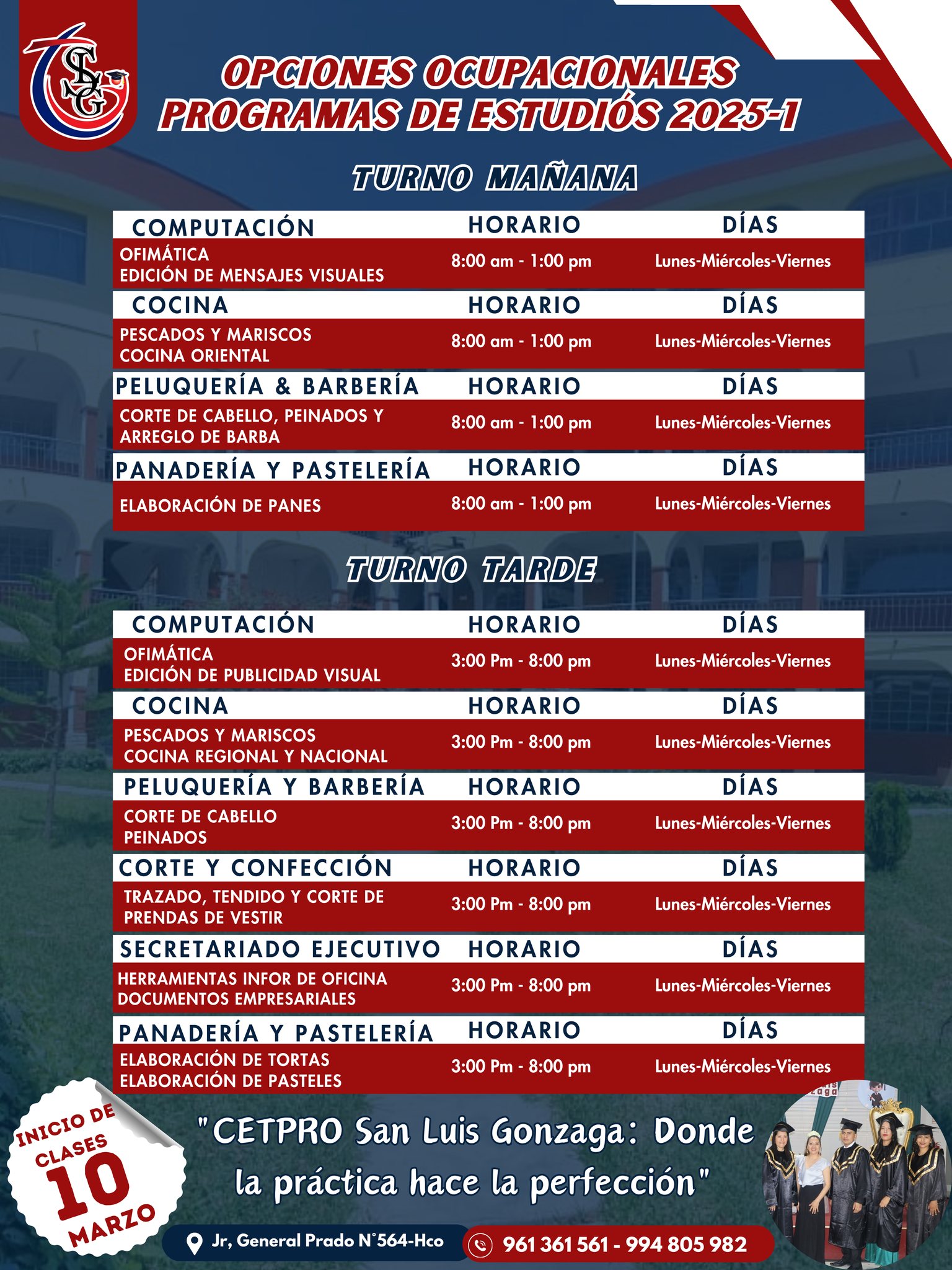 Horarios